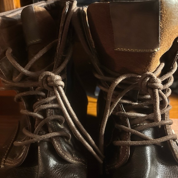 Steve Madden Dark Brown Lace-Up Boots - Picture 9 of 9